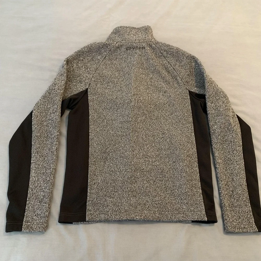 Spyder Jacket Mens Small Gray Colorblock Fleece Full Zip Ski Hiking SPFED043-065